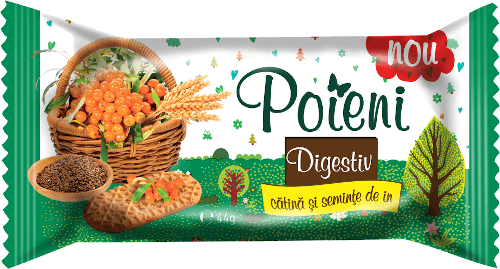 Poieni Sweet Biscuits with sea buckthorn and linseeds 44g